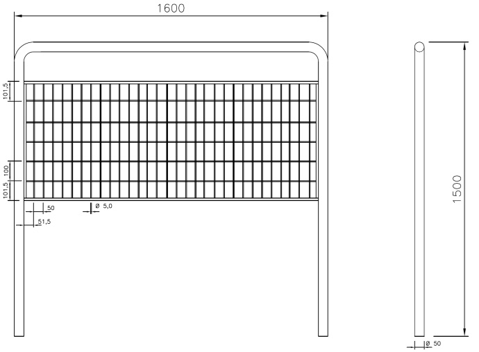 Desenho Técnico Gradil Tubular